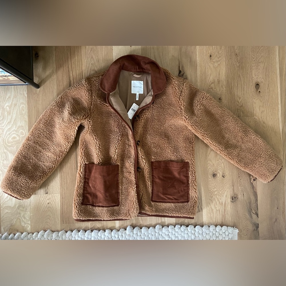Anthropologie teddy bear barn coat